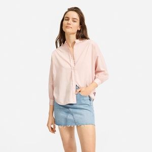 NWT, Everlane, The Collarless Air Shirt, Size 6